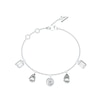 Thumbnail Image 1 of Guess Charm & 4G Detail Silver Tone Charm Bracelet