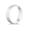 Thumbnail Image 1 of Men's Sterling Silver Polished Ridge Edge 6mm Wedding Ring