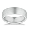 Thumbnail Image 0 of Men's Sterling Silver 7mm Matt & Polished Ring