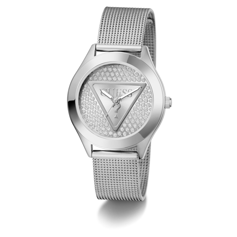 Main Image 6 of Guess Ladies' Glitz Dial Stainless Steel Mesh Bracelet Watch