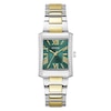 Thumbnail Image 1 of Guess Ladies' Rectangular Green Dial Two Tone Stainless Steel Bracelet Watch