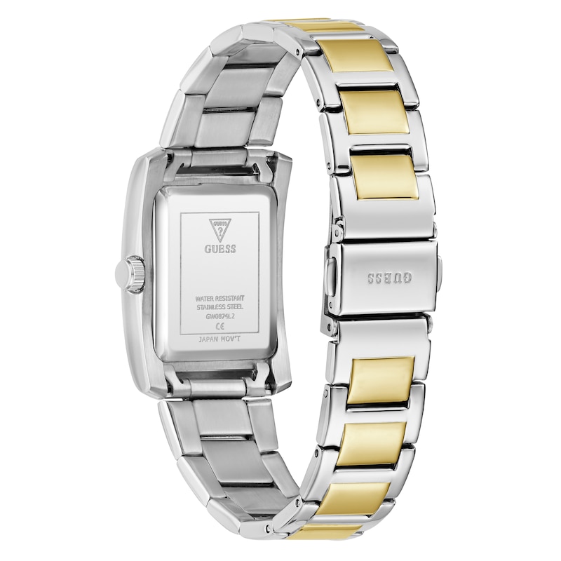 Main Image 3 of Guess Ladies' Rectangular Green Dial Two Tone Stainless Steel Bracelet Watch