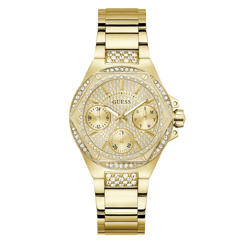 Main Image 1 of Guess Ladies' Stone Set Gold Tone Bracelet Watch