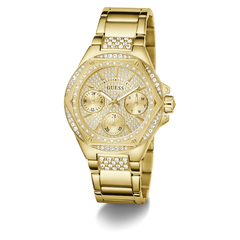 Main Image 5 of Guess Ladies' Stone Set Gold Tone Bracelet Watch