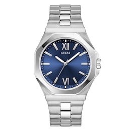 Guess Men's Blue Dial Stainless Steel Bracelet Watch