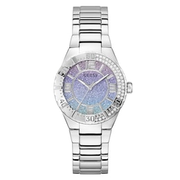 Guess Ladies' Sparkle Dial Stainless Steel Bracelet Watch