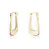 Thumbnail Image 1 of 9ct Yellow Gold Ribbed Creole Hoop Earrings