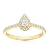 Thumbnail Image 1 of 9ct Yellow Gold 0.33ct Diamond Pear Halo Ring