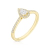 Thumbnail Image 2 of 9ct Yellow Gold 0.33ct Diamond Pear Halo Ring