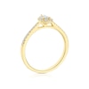 Thumbnail Image 3 of 9ct Yellow Gold 0.33ct Diamond Pear Halo Ring