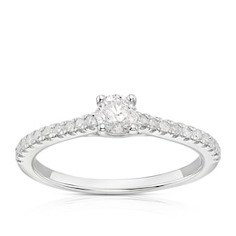 9ct White Gold 0.40ct Diamond Solitaire Ring