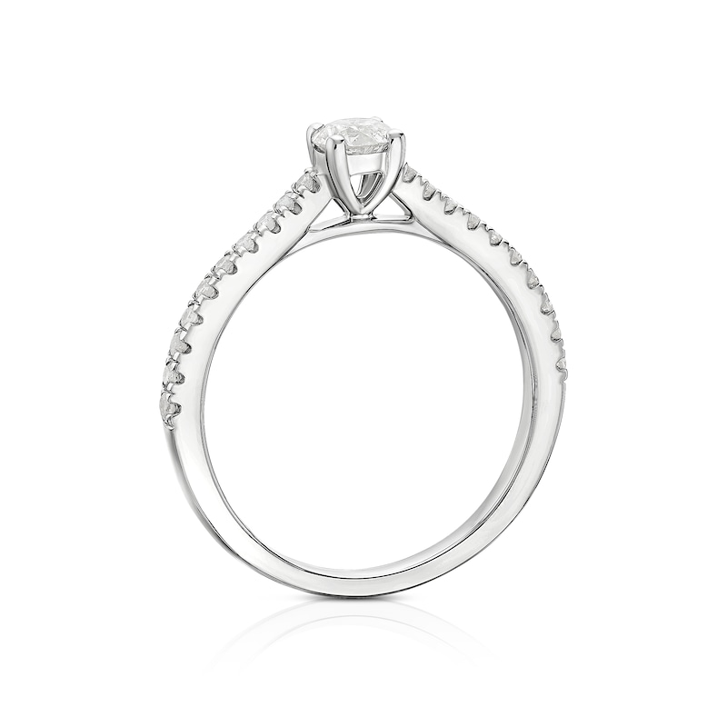 Main Image 3 of 9ct White Gold 0.40ct Diamond Solitaire Ring