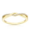 Thumbnail Image 1 of 9ct Yellow Gold Diamond Crossover Eternity Ring