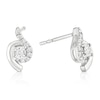 Thumbnail Image 1 of 9ct White Gold 0.12ct Diamond Twist Stud Earrings