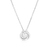 Thumbnail Image 1 of Sterling Silver 0.10ct Diamond Knot Pendant Necklace