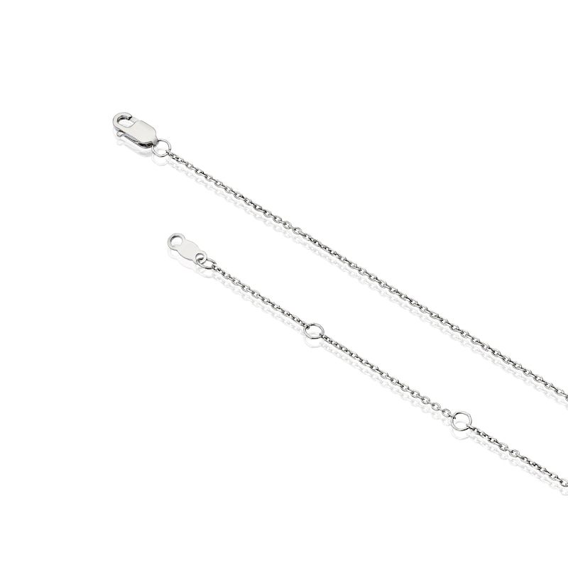 Main Image 3 of Sterling Silver 0.10ct Diamond Knot Pendant Necklace