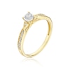 Thumbnail Image 2 of 9ct Yellow Gold 0.20ct Diamond Illusion Set Solitaire Ring