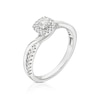 Thumbnail Image 2 of 9ct Yellow Gold 0.33ct Diamond Cushion Halo Ring