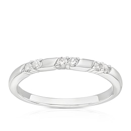 9ct White Gold 0.12ct Diamond Eternity Ring