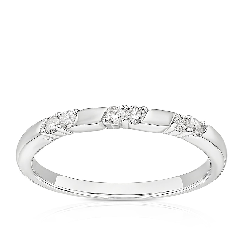 Main Image 1 of 9ct White Gold 0.12ct Diamond Eternity Ring