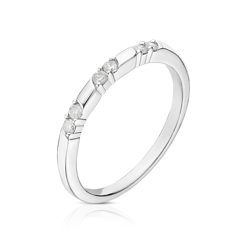 Main Image 2 of 9ct White Gold 0.12ct Diamond Eternity Ring