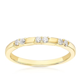 9ct Yellow Gold 0.12ct Diamond Eternity Ring