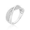 Thumbnail Image 2 of 9ct White Gold 0.25ct Diamond Crossover Eternity Ring