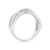 Thumbnail Image 3 of 9ct White Gold 0.25ct Diamond Crossover Eternity Ring