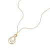 Thumbnail Image 2 of 9ct Yellow Gold Diamond Twist Drop Pendant Necklace