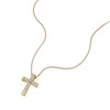 Thumbnail Image 2 of 9ct Yellow Gold Diamond Cross Pendant Necklace