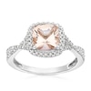 Thumbnail Image 1 of 9ct White Gold 0.15ct Diamond & Morganite Ring