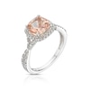 Thumbnail Image 2 of 9ct White Gold 0.15ct Diamond & Morganite Ring