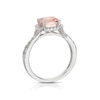 Thumbnail Image 3 of 9ct White Gold 0.15ct Diamond & Morganite Ring