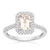 Thumbnail Image 1 of 9ct White Gold 0.18ct Diamond & Morganite Ring