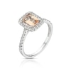 Thumbnail Image 2 of 9ct White Gold 0.18ct Diamond & Morganite Ring