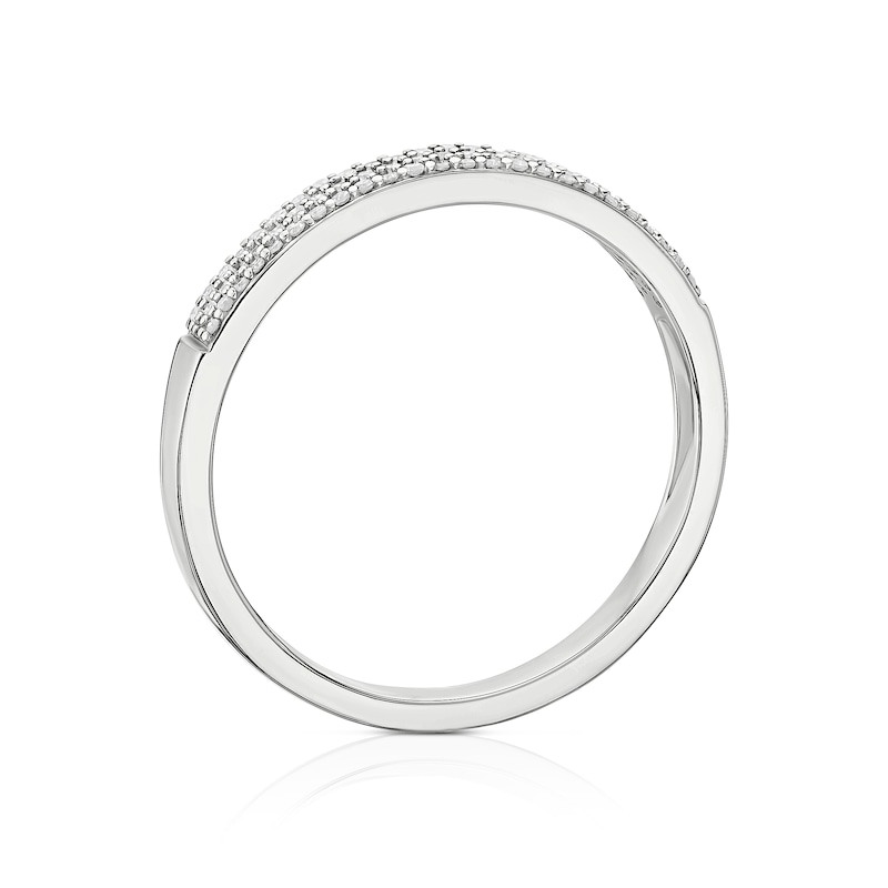 Main Image 3 of 9ct White Gold 0.15ct Diamond Flat Eternity Ring