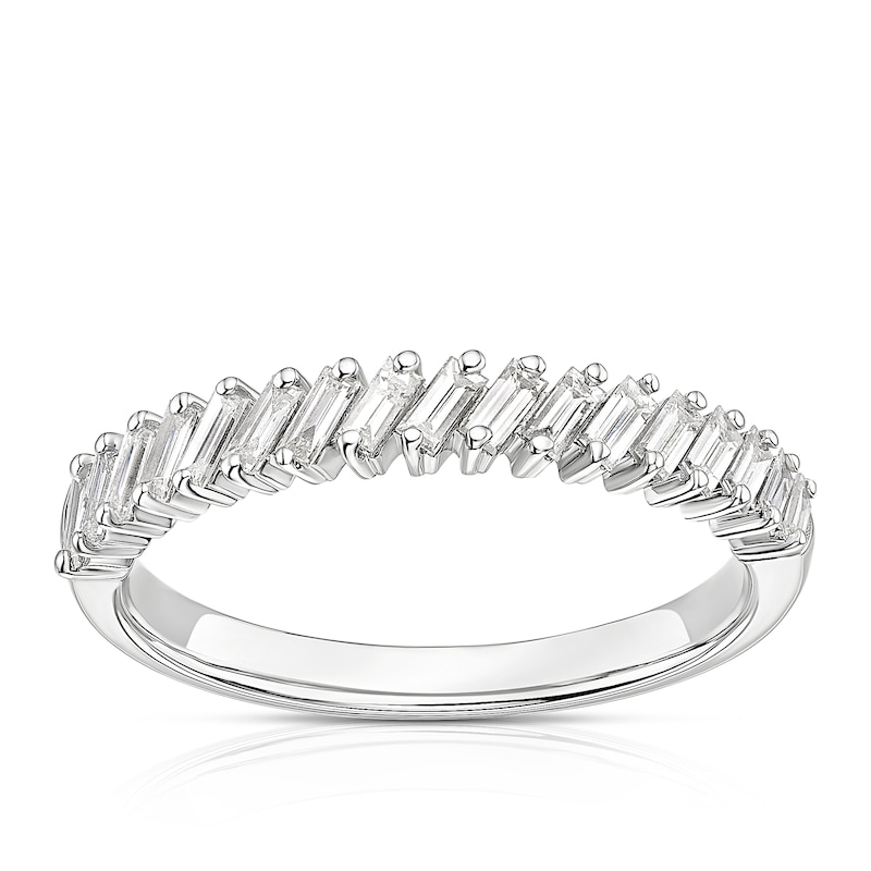 Main Image 1 of 9ct White Gold 0.40ct Diamond Baguette Eternity Ring