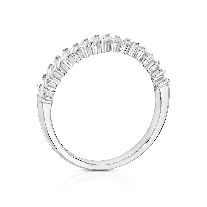 Main Image 3 of 9ct White Gold 0.40ct Diamond Baguette Eternity Ring