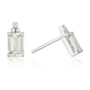 Thumbnail Image 1 of 9ct White Gold Green Amethyst Stud Earrings