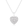 Thumbnail Image 1 of 9ct White Gold 0.20ct Diamond Heart Pendant Necklace