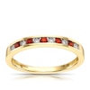 Thumbnail Image 1 of 9ct Yellow Gold Diamond & Garnet Eternity Ring