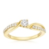 Thumbnail Image 1 of 9ct Yellow Gold 0.33ct Diamond Twist Solitaire Ring