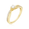 Thumbnail Image 2 of 9ct Yellow Gold 0.33ct Diamond Twist Solitaire Ring