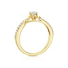 Thumbnail Image 3 of 9ct Yellow Gold 0.33ct Diamond Twist Solitaire Ring