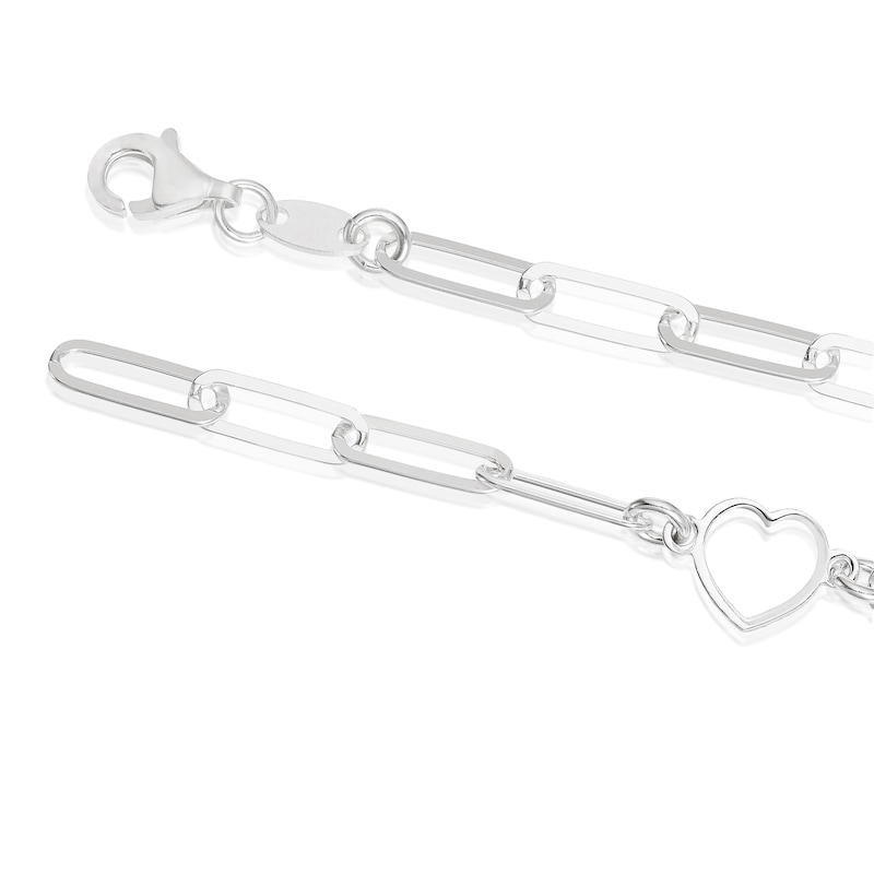 Main Image 3 of Sterling Silver Heart Detail Bracelet