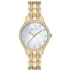 Thumbnail Image 1 of Bulova Classic Crystal Ladies' Gold Tone Bracelet & Watch Gift Set
