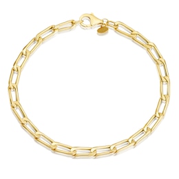 9ct Yellow Gold Mirror 8&quot; Curb Chain Bracelet