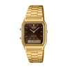 Thumbnail Image 1 of Casio Vintage Gold Tone Brown Digital Dial Stainless Steel Watch