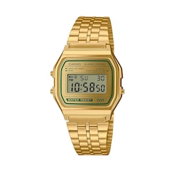 Casio Vintage Gold Tone Digital Stainless Steel Watch