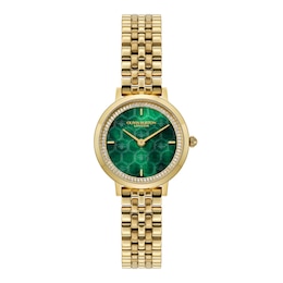 Olivia Burton Ladies' Honeycomb Ultra Slim Gold Tone Bracelet Watch